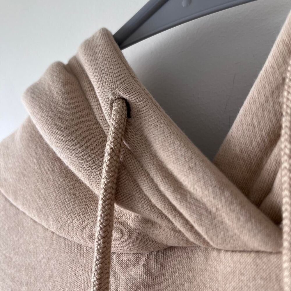Volcom Tan Hoodie Oversized Sweatshirt Embroidered Stone Logo Size Medium - Picture 5 of 8